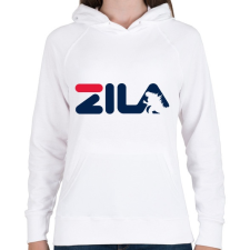 PRINTFASHION Zila - Női kapucnis pulóver - Fehér női pulóver, kardigán