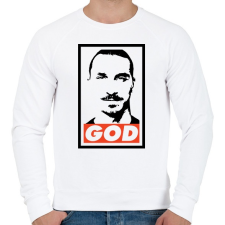 PRINTFASHION Zlatan God - Férfi pulóver - Fehér férfi pulóver, kardigán