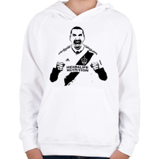 PRINTFASHION Zlatan - Gyerek kapucnis pulóver - Fehér gyerek pulóver, kardigán