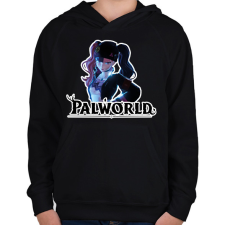 PRINTFASHION Zoe Rayne - palworld - Gyerek kapucnis pulóver - Fekete gyerek pulóver, kardigán