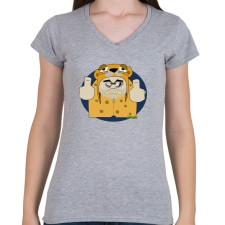 PRINTFASHION Zoge - Női V-nyakú póló - Sport szürke női póló