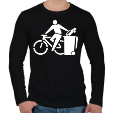 PRINTFASHION Zöld biciklis - Férfi hosszú ujjú póló - Fekete férfi póló