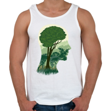 PRINTFASHION Zöld elme - Férfi atléta - Fehér atléta, trikó