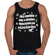 PRINTFASHION Zöld erdőben sok a páfrány - Férfi atléta - Fekete atléta, trikó