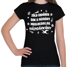 PRINTFASHION Zöld erdőben sok a páfrány - Női póló - Fekete