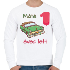 PRINTFASHION Zöld kocsi - Névvel, számmal - Férfi pulóver - Fehér női pulóver, kardigán