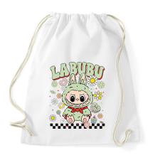 PRINTFASHION Zöld Labubu - Sportzsák, Tornazsák - Fehér tornazsák