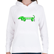 PRINTFASHION Zöld lufitacskó - Női kapucnis pulóver - Fehér női pulóver, kardigán