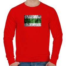 PRINTFASHION Zöld sáv minimál - Férfi pulóver - Piros női pulóver, kardigán