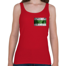 PRINTFASHION Zöld sáv minimál - Női atléta - Cseresznyepiros női trikó