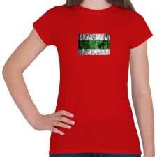 PRINTFASHION Zöld sáv minimál - Női póló - Piros női póló