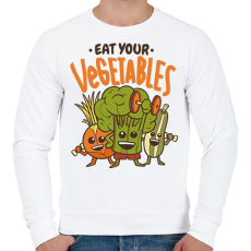 PRINTFASHION Zöldségek - Férfi pulóver - Fehér