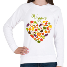 PRINTFASHION Zöldségek - Női pulóver - Fehér női pulóver, kardigán