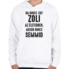 PRINTFASHION ZOLI - Gyerek kapucnis pulóver - Fehér