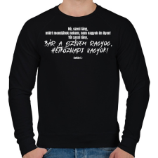 PRINTFASHION Zoltán Erika - Túl szexi lány - Férfi pulóver - Fekete férfi pulóver, kardigán