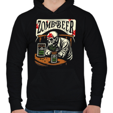PRINTFASHION Zom-Beer - Férfi kapucnis pulóver - Fekete férfi pulóver, kardigán