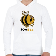PRINTFASHION ZomBEE - Férfi kapucnis pulóver - Fehér férfi pulóver, kardigán
