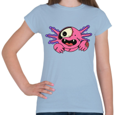 PRINTFASHION Zombi Axolotl - Női póló - Világoskék női póló