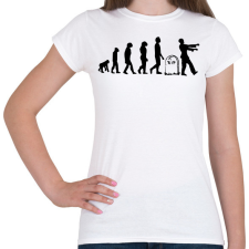 PRINTFASHION Zombi evolúció - Női póló - Fehér női póló