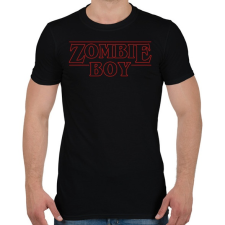 PRINTFASHION Zombi fiú - Férfi póló - Fekete férfi póló