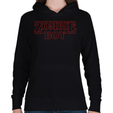PRINTFASHION Zombi fiú - Női kapucnis pulóver - Fekete női pulóver, kardigán