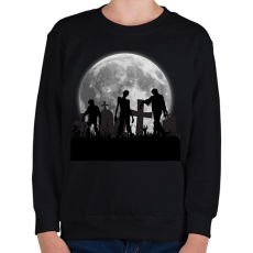PRINTFASHION Zombi - Gyerek pulóver - Fekete