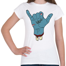 PRINTFASHION Zombi kéz - Női póló - Fehér