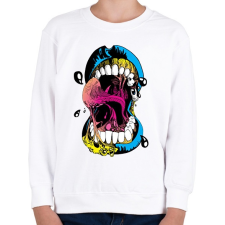 PRINTFASHION Zombi száj - Gyerek pulóver - Fehér gyerek pulóver, kardigán