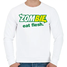 PRINTFASHION Zombi szendvics - Férfi pulóver - Fehér