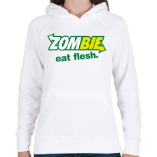 PRINTFASHION Zombi szendvics - Női kapucnis pulóver - Fehér