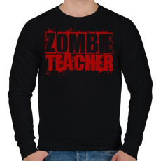 PRINTFASHION Zombi tanár - Férfi pulóver - Fekete