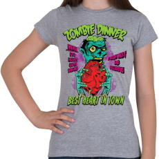 PRINTFASHION Zombi vacsi - Női póló - Sport szürke