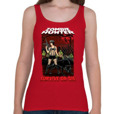 PRINTFASHION Zombi vadász - Női atléta - Cseresznyepiros