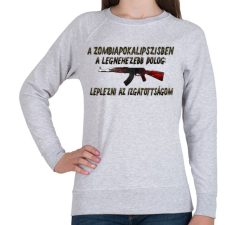 PRINTFASHION Zombiapokalipszis - Női pulóver - Sport szürke női pulóver, kardigán