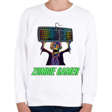 PRINTFASHION Zombie Gamer (PC) - Gyerek pulóver - Fehér gyerek pulóver, kardigán