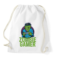 PRINTFASHION Zombie gamer - Sportzsák, Tornazsák - Fehér tornazsák