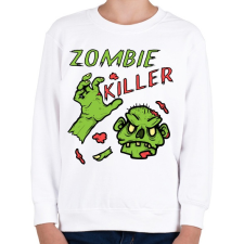 PRINTFASHION Zombie Killer - Gyerek pulóver - Fehér gyerek pulóver, kardigán