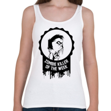 PRINTFASHION Zombie killer of the week - Női atléta - Fehér női trikó