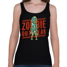 PRINTFASHION Zombie outbreak - Női atléta - Fekete női trikó