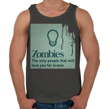 PRINTFASHION Zombies - Férfi atléta - Sötétszürke atléta, trikó
