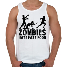 PRINTFASHION Zombies hate - Férfi atléta - Fehér