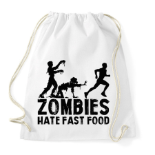 PRINTFASHION Zombies hate - Sportzsák, Tornazsák - Fehér tornazsák