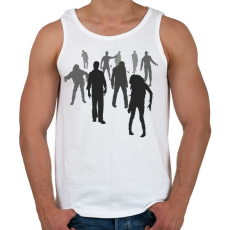 PRINTFASHION Zombik - Férfi atléta - Fehér