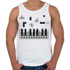 PRINTFASHION Zongora - Férfi atléta - Fehér