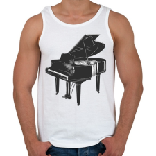 PRINTFASHION Zongora - Férfi atléta - Fehér atléta, trikó