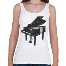 PRINTFASHION Zongora - Női atléta - Fehér női trikó