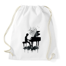 PRINTFASHION Zongorista - Sportzsák, Tornazsák - Fehér tornazsák