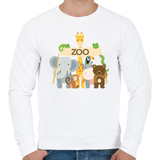 PRINTFASHION Zoo - Férfi pulóver - Fehér férfi pulóver, kardigán