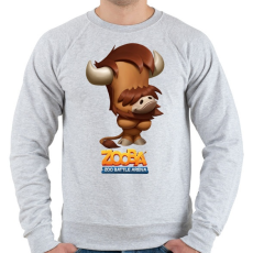 PRINTFASHION Zooba - Buck  - Férfi pulóver - Sport szürke