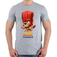 PRINTFASHION Zooba - Duke  - Férfi póló - Sport szürke